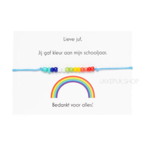 afscheid-bedankt-juf-corona-bedankjes-armband-schooljaar-bedank-lerares-juffrouw-leidster-kinderdagverblijf-cadeau-regenboog-blauw