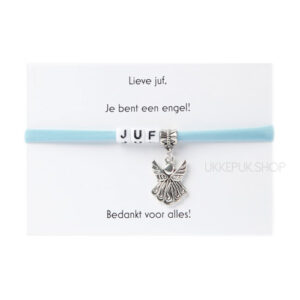 armband-juf-engel-bedankt-cadeau-kado-school-schooljaar-einde-bedankt-afscheidscadeau-kinderdagverblijf-juffrouw-lerares-armbandje-lichtblauw