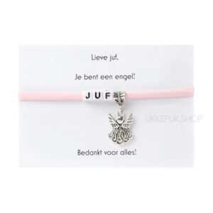 armband-juf-engel-bedankt-cadeau-kado-school-schooljaar-einde-bedankt-afscheidscadeau-kinderdagverblijf-juffrouw-lerares-armbandje-lichtroze