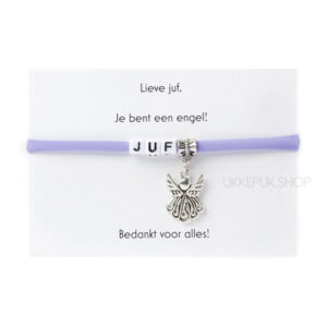 armband-juf-engel-bedankt-cadeau-kado-school-schooljaar-einde-bedankt-afscheidscadeau-kinderdagverblijf-juffrouw-lerares-armbandje-paars