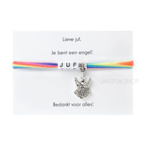 armband-juf-engel-bedankt-cadeau-kado-school-schooljaar-einde-bedankt-afscheidscadeau-kinderdagverblijf-juffrouw-lerares-armbandje-regenboog