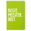 cadeau-juf-kerst-verjaardag-afscheid-juffendag-meester-leerkracht-lerares-schooljaar-notitieboek-beste-meester-ooit-groen