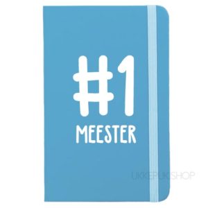 cadeau-juf-kerst-verjaardag-afscheid-juffendag-meester-leerkracht-lerares-schooljaar-notitieboek-nummer-1-meester-lichtblauw