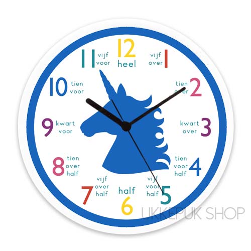 Leren klokkijken deze prachtige klok voor thuis of op school!