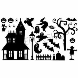 raamsticker-raamstickers-huizen-straat-straatje-statisch-herbruikbaar-raamfolie-halloween