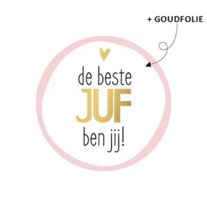 sticker-beste-juf-bedankt-roze-goud-afscheidscadeau-kado-inpakken-bedankt-schooljaar