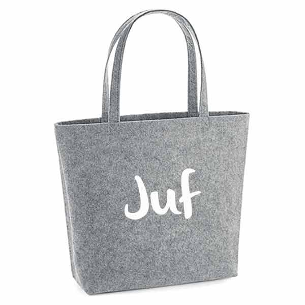 Afrikaanse Arthur Doen Vilten shopper tas - Juf - Bedank de juf